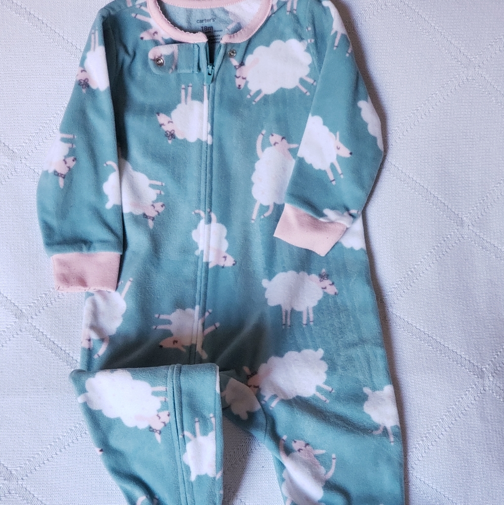 Carter's fleece footie pajama Size 18 months